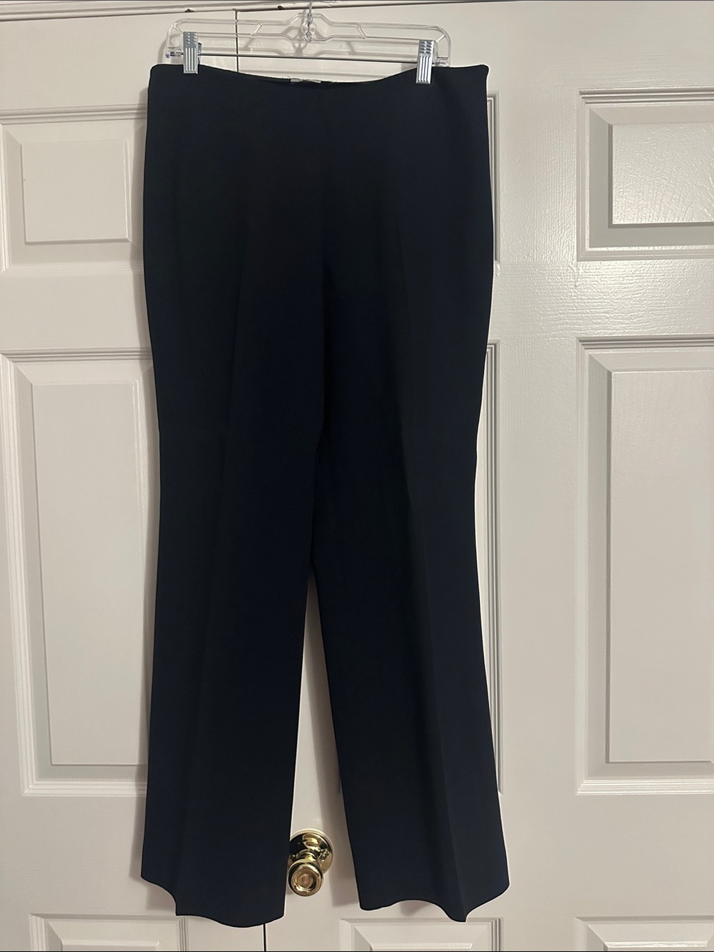 NWT Anne Klein Black Straight-Leg Dress Pants navy blue 14P
